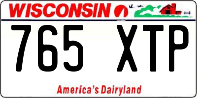 WI license plate 765XTP