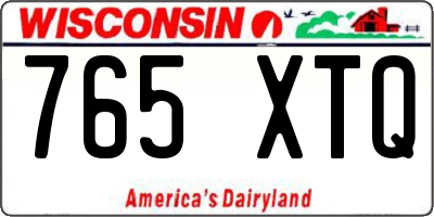 WI license plate 765XTQ