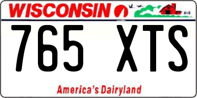 WI license plate 765XTS