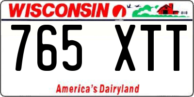 WI license plate 765XTT