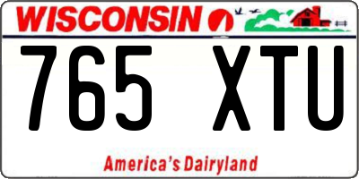 WI license plate 765XTU