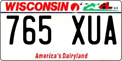 WI license plate 765XUA