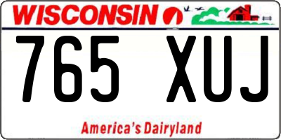 WI license plate 765XUJ