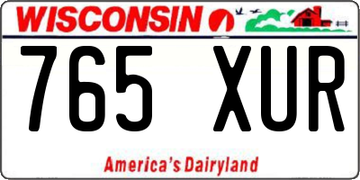 WI license plate 765XUR