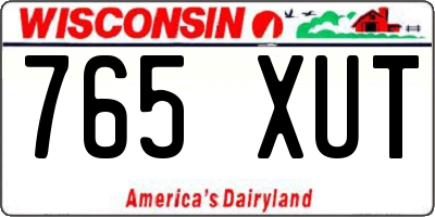 WI license plate 765XUT