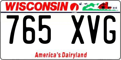 WI license plate 765XVG