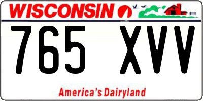 WI license plate 765XVV