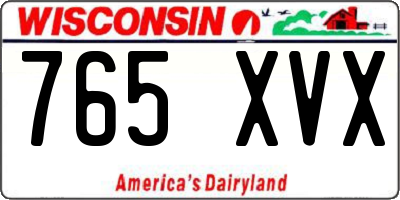 WI license plate 765XVX