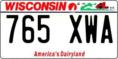 WI license plate 765XWA