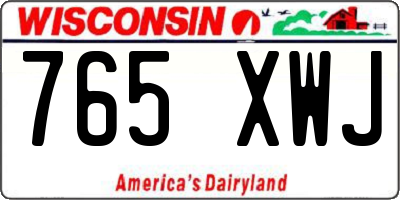 WI license plate 765XWJ