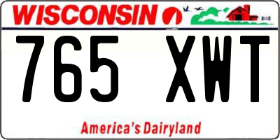 WI license plate 765XWT