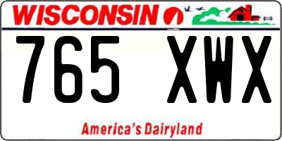 WI license plate 765XWX