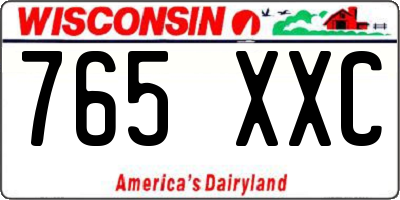 WI license plate 765XXC