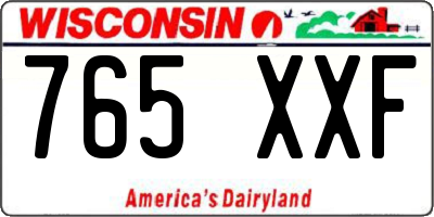 WI license plate 765XXF