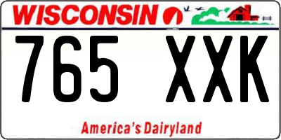 WI license plate 765XXK