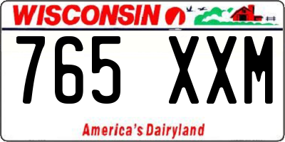 WI license plate 765XXM