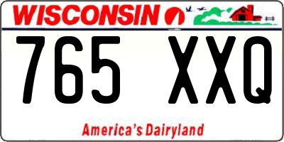 WI license plate 765XXQ