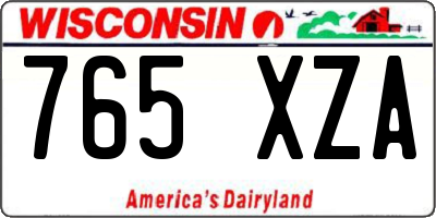 WI license plate 765XZA