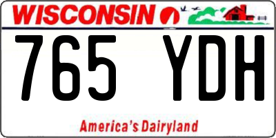 WI license plate 765YDH