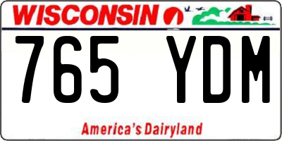 WI license plate 765YDM