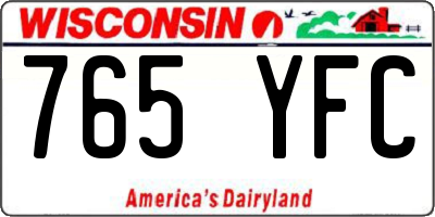 WI license plate 765YFC
