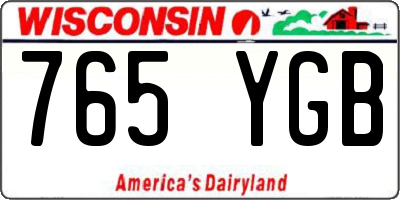 WI license plate 765YGB