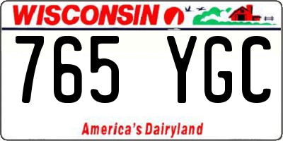 WI license plate 765YGC