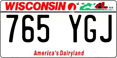 WI license plate 765YGJ