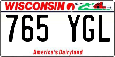 WI license plate 765YGL