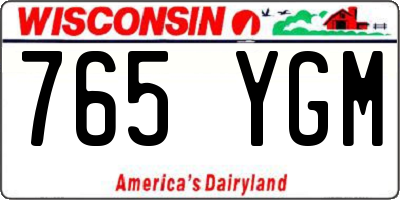 WI license plate 765YGM