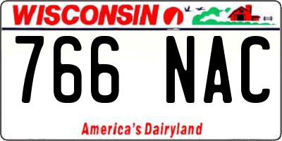 WI license plate 766NAC