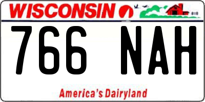 WI license plate 766NAH