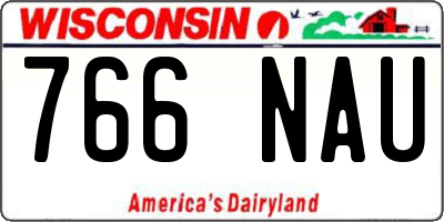 WI license plate 766NAU