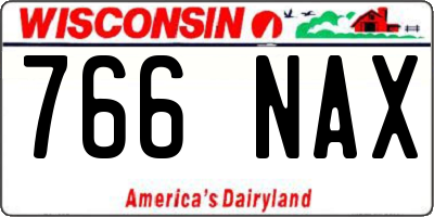 WI license plate 766NAX