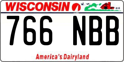 WI license plate 766NBB