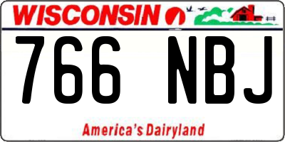 WI license plate 766NBJ