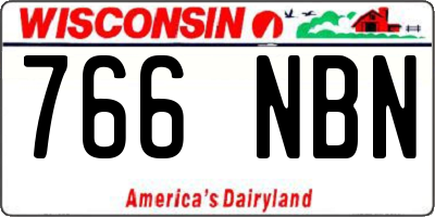 WI license plate 766NBN