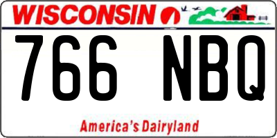 WI license plate 766NBQ