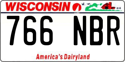 WI license plate 766NBR