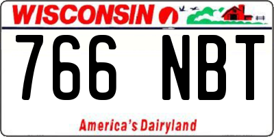 WI license plate 766NBT