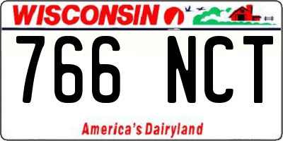 WI license plate 766NCT