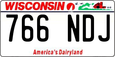 WI license plate 766NDJ