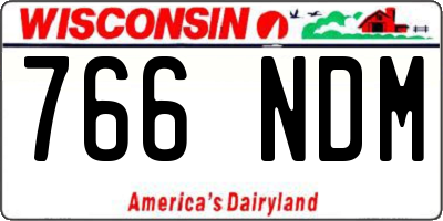 WI license plate 766NDM