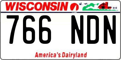 WI license plate 766NDN