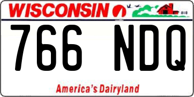 WI license plate 766NDQ
