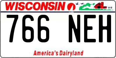 WI license plate 766NEH