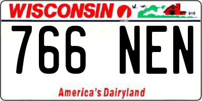 WI license plate 766NEN