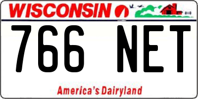WI license plate 766NET