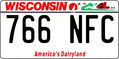 WI license plate 766NFC