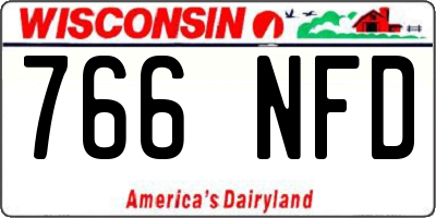 WI license plate 766NFD